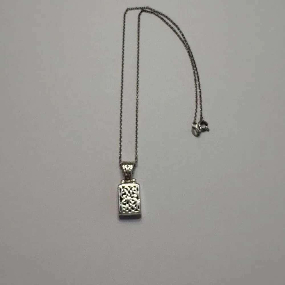 Silver Chain with Silver Toned Pendant